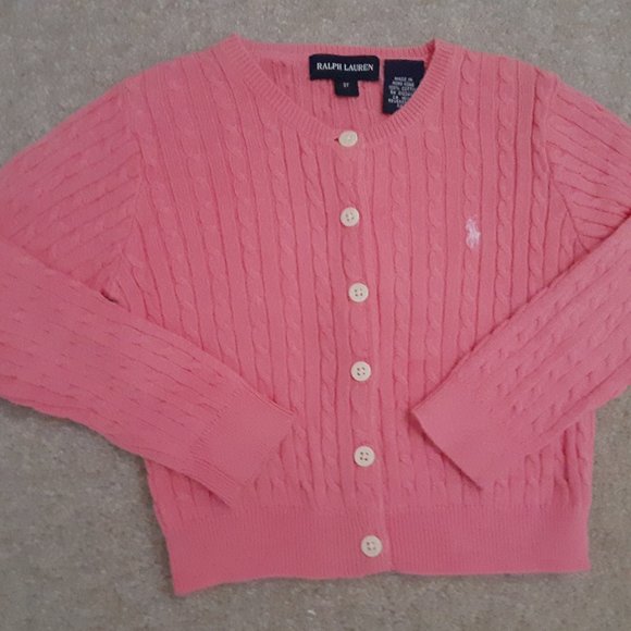 Ralph Lauren Other - Bright Pink Toddler Girl Ralph Lauren Cardigan 3T